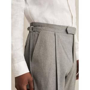 REISS Complex Relaxed Fit Herringbone Trouser